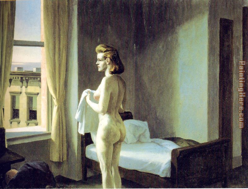 Morning in a City painting - Edward Hopper Morning in a City art painting